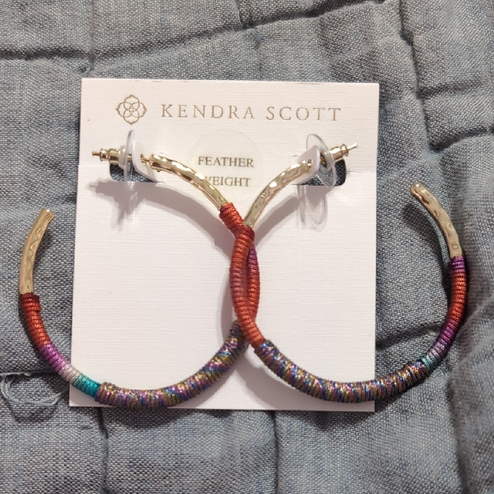 Kendra Scott Colorful Wrapped Hoop Earrings